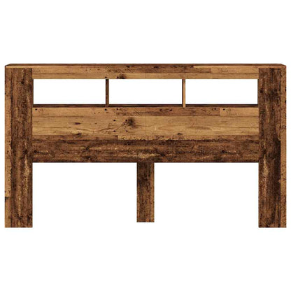 LED Headboard Old Wood 180x18,5x103,5 cm Engineered Wood