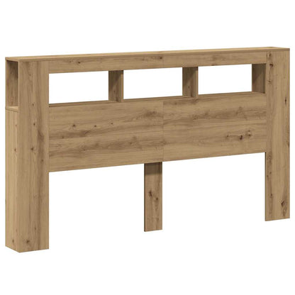 LED Headboard Artisan Oak 180x18,5x103,5 cm Engineered Wood