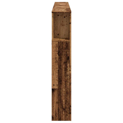 LED Headboard Old Wood 200x18,5x103,5 cm Engineered Wood