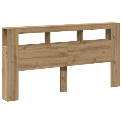 LED Headboard Artisan Oak 200x18,5x103,5 cm Engineered Wood