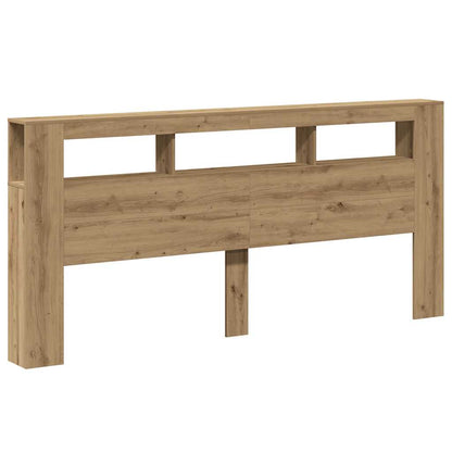 LED Headboard Artisan Oak 220x18,5x103,5 cm Engineered Wood