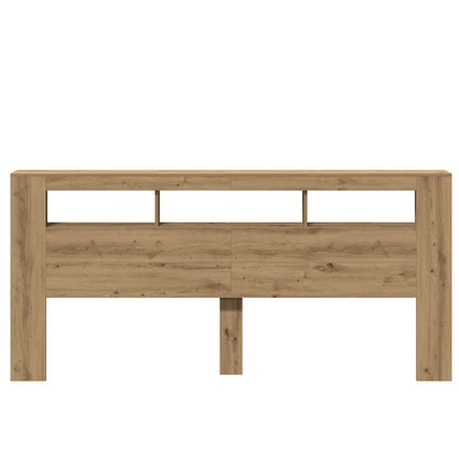 LED Headboard Artisan Oak 220x18,5x103,5 cm Engineered Wood