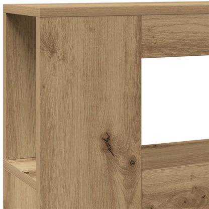LED Headboard Artisan Oak 220x18,5x103,5 cm Engineered Wood