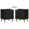 Bedside Cabinet Black 40x33x46 cm Solid Wood Mango