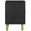 Bedside Cabinet Black 40x33x46 cm Solid Wood Mango