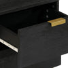Bedside Cabinet 2 pcs Black 40x33x46 cm Solid Wood Mango