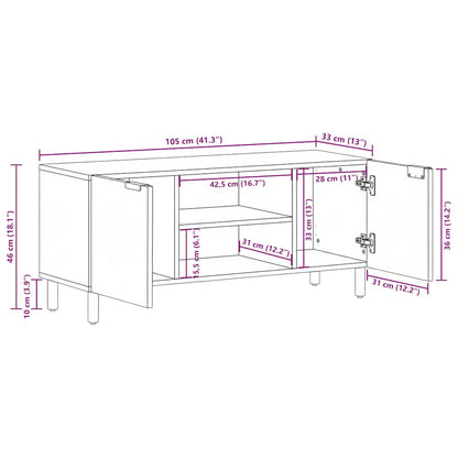 TV Cabinet Black 105x33x46 cm Engineered Wood