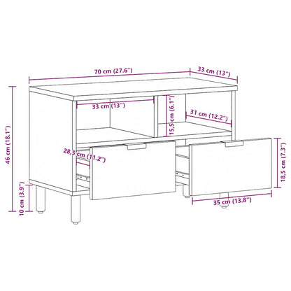 TV Cabinet Black 70x33x46 cm Engineered Wood