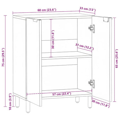 Sideboard Black 60x33x75 cm Engineered Wood