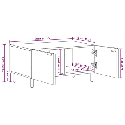 Coffee Table Black 80x50x40 cm Engineered Wood