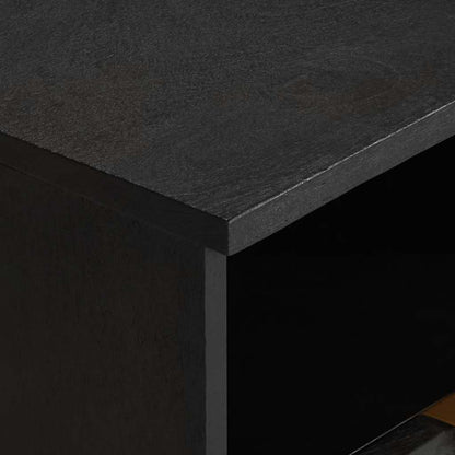 Bedside Cabinet Black 40x33x46 cm Engineered Wood