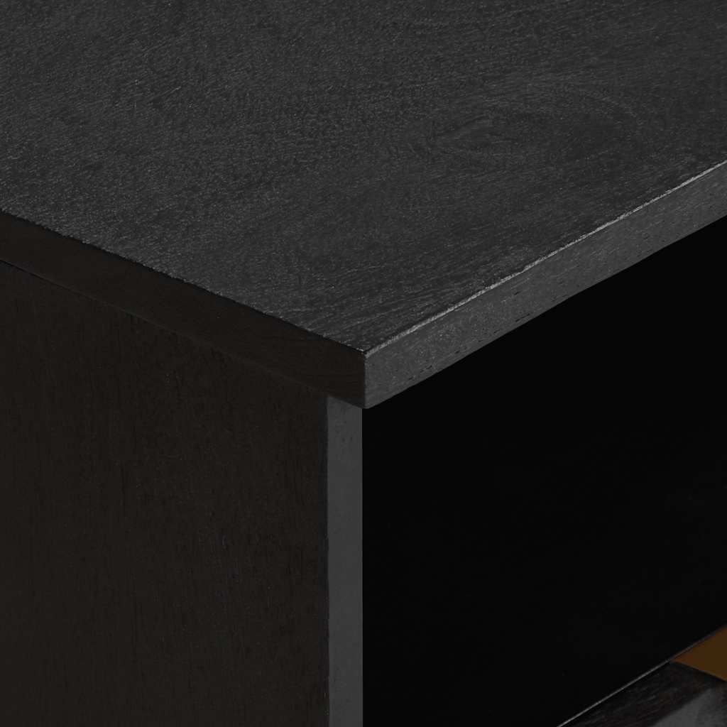 Bedside Cabinet Black 40x33x46 cm Engineered Wood