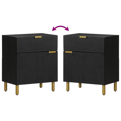 Bedside Cabinet Black 50x33x60 cm Engineered Wood