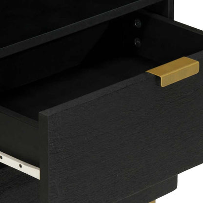 Bedside Cabinet Black 50x33x62 cm Engineered Wood