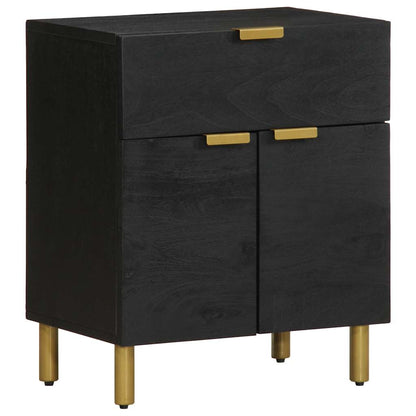 Bedside Cabinet Black 50x33x60 cm Engineered Wood