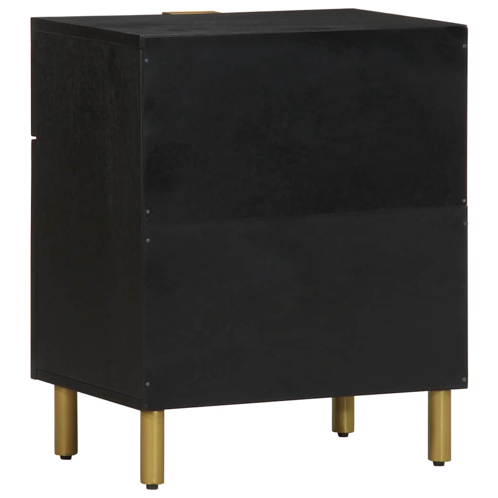 Bedside Cabinet Black 50x33x60 cm Engineered Wood