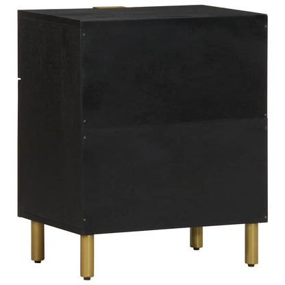 Bedside Cabinet Black 50x33x60 cm Engineered Wood