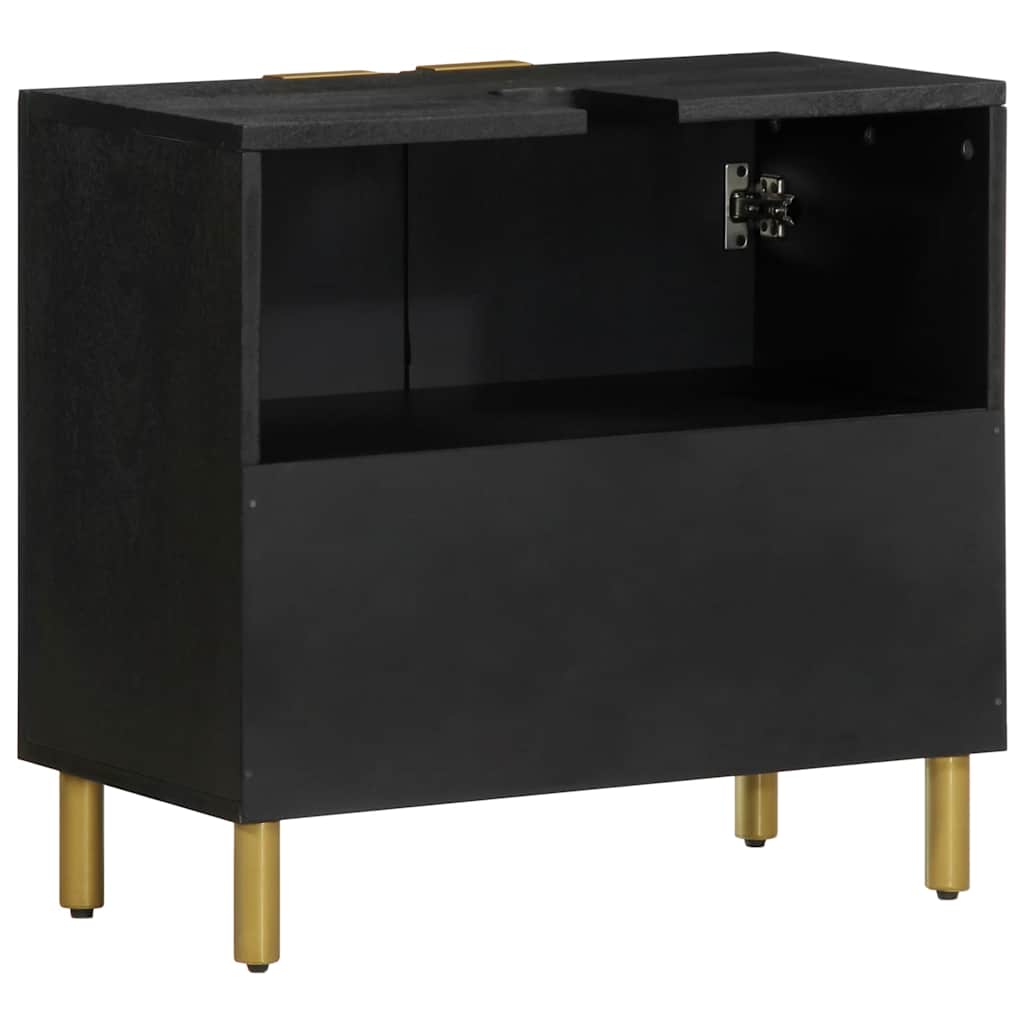 Bathroom Sink Cabinet Black 62x33x58 cm Engineered Wood
