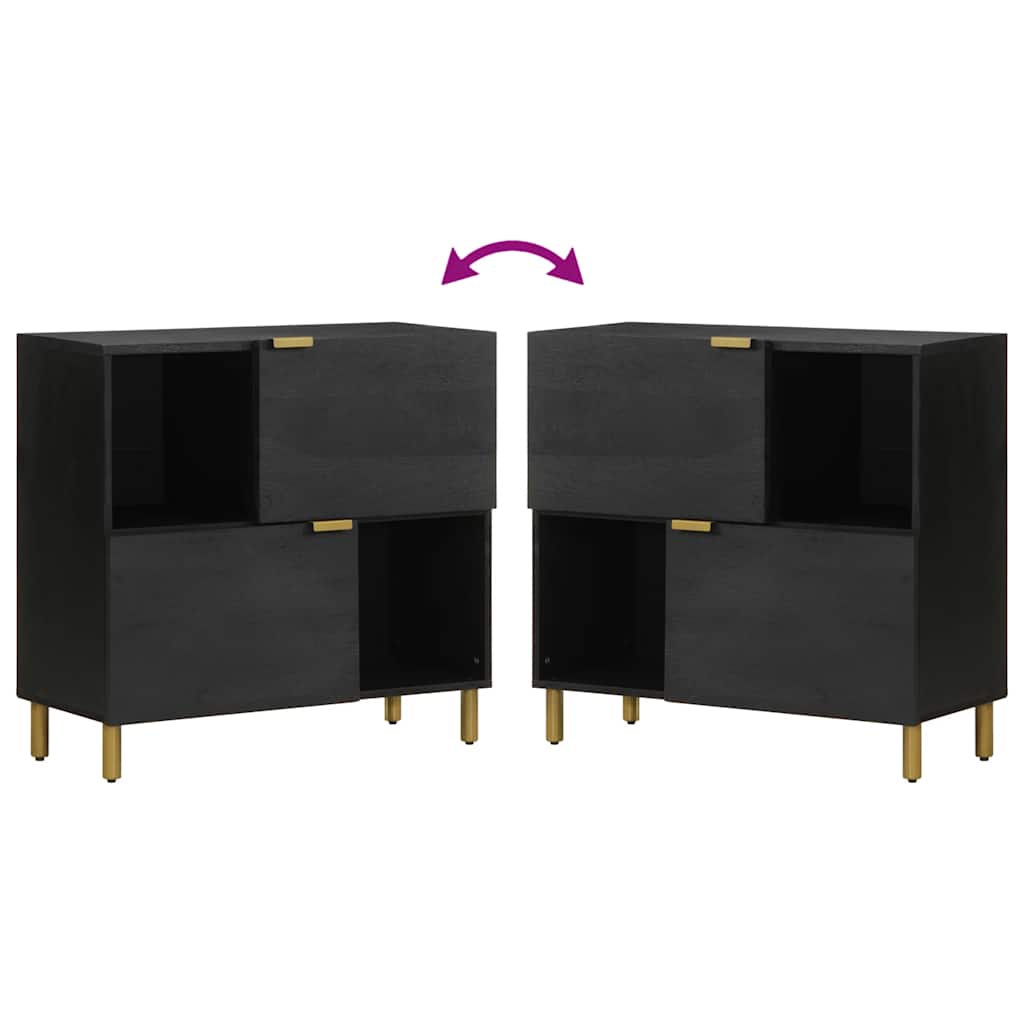 Sideboard Black 80x33x75 cm Engineered Wood
