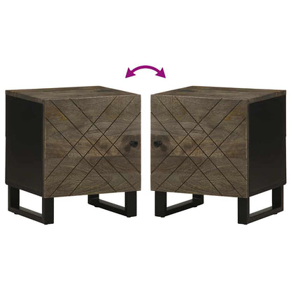 Bedside Cabinet Black 40x33x46 cm Solid Wood Mango