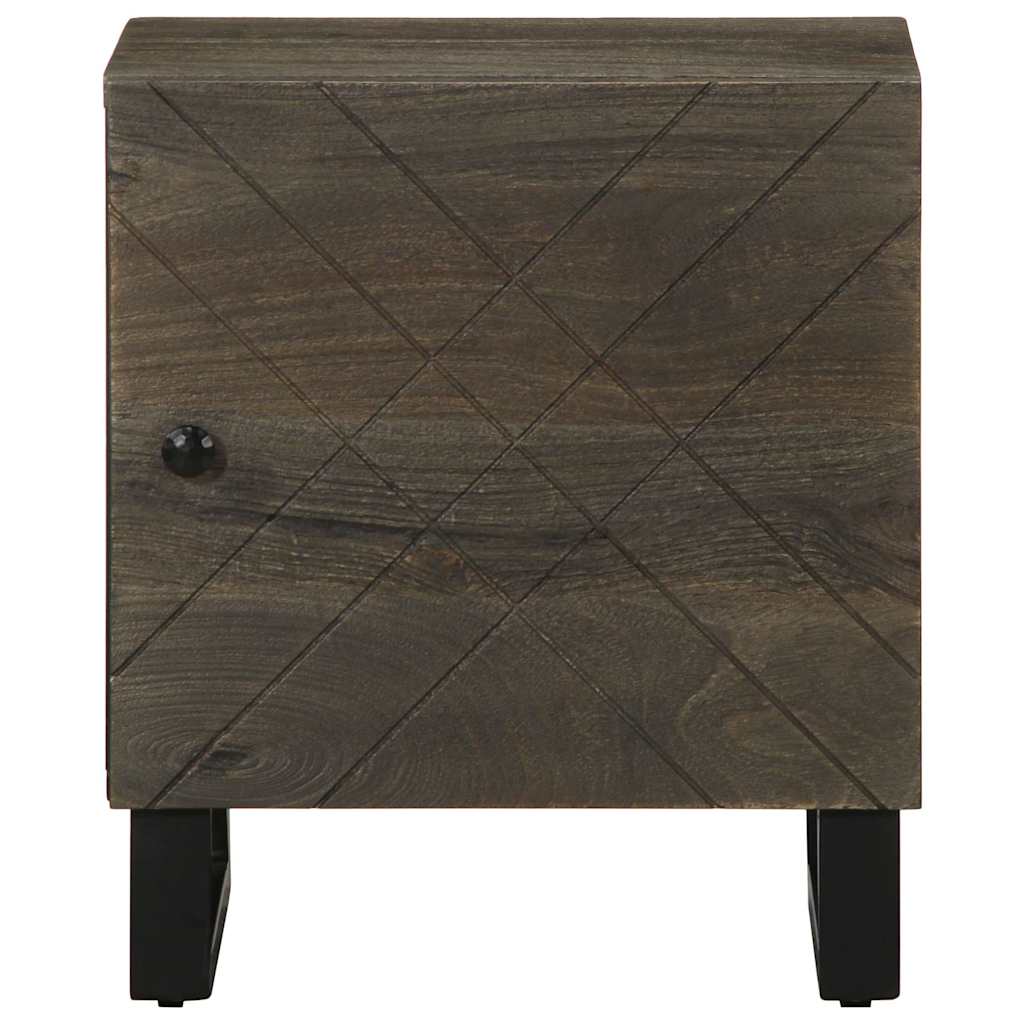Bedside Cabinets 2 pcs Black 40x33x46 cm Solid Wood Mango