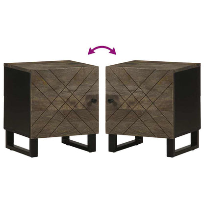 Bedside Cabinets 2 pcs Black 40x33x46 cm Solid Wood Mango