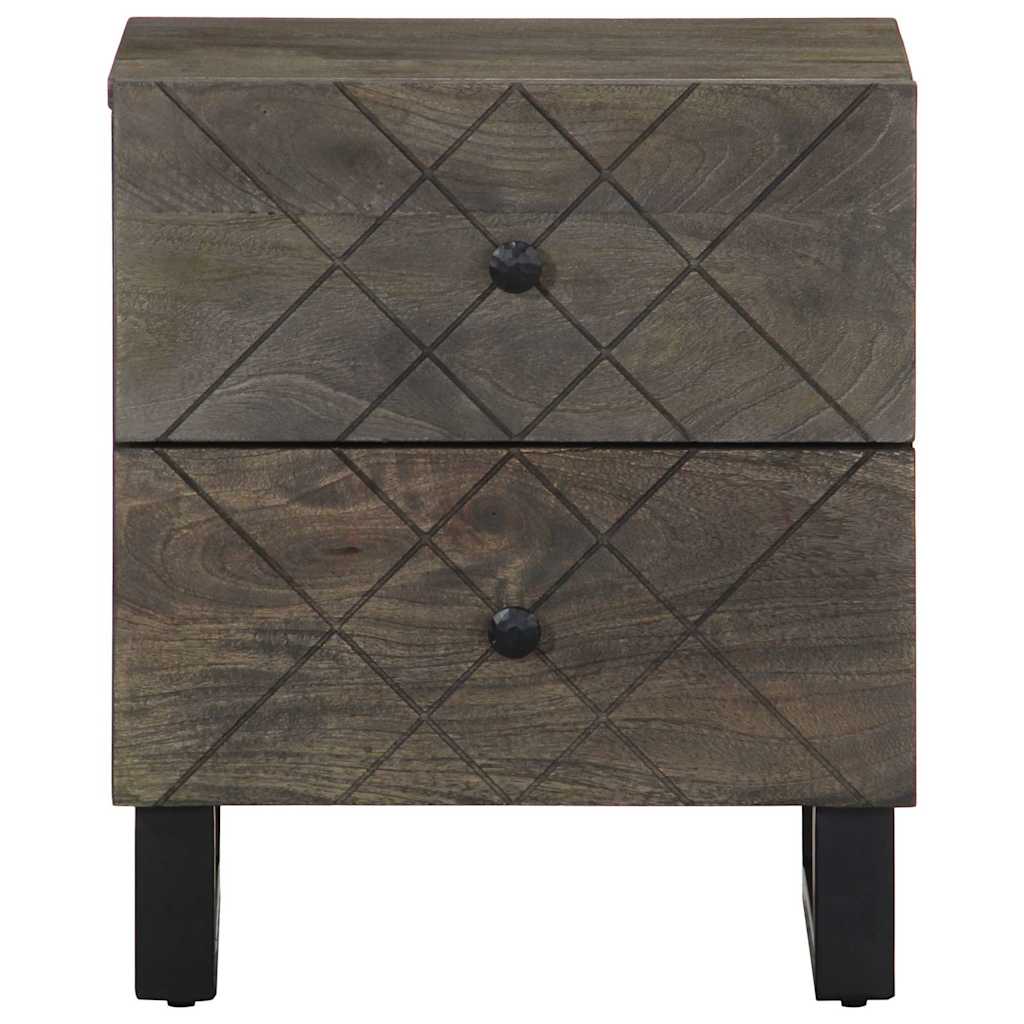 Bedside Cabinet Black 40x33x46 cm Solid Wood Mango