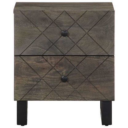 Bedside Cabinet Black 40x33x46 cm Solid Wood Mango