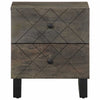 Bedside Cabinet Black 40x33x46 cm Solid Wood Mango