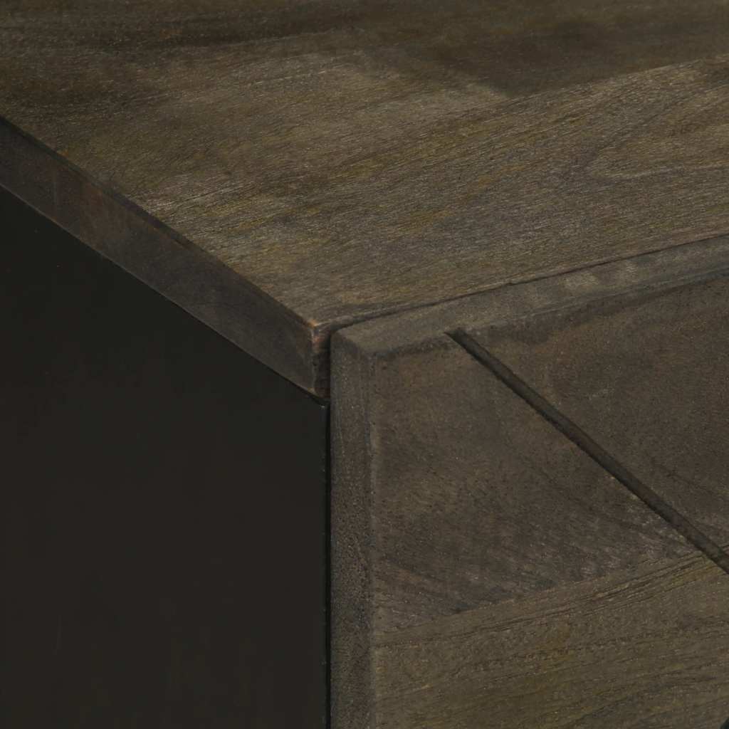 Bedside Cabinet Black 40x33x46 cm Solid Wood Mango