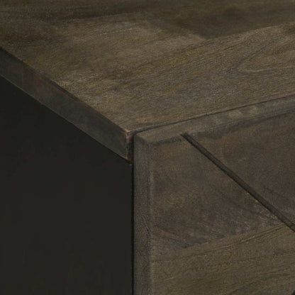 Bedside Cabinet Black 40x33x46 cm Solid Wood Mango