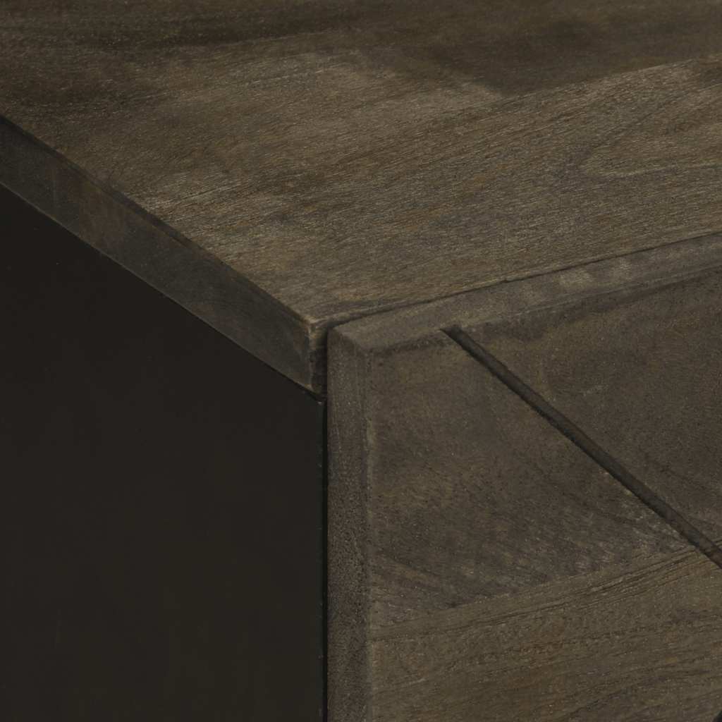 Bedside Cabinets 2 pcs Black 40x33x46 cm Solid Wood Mango
