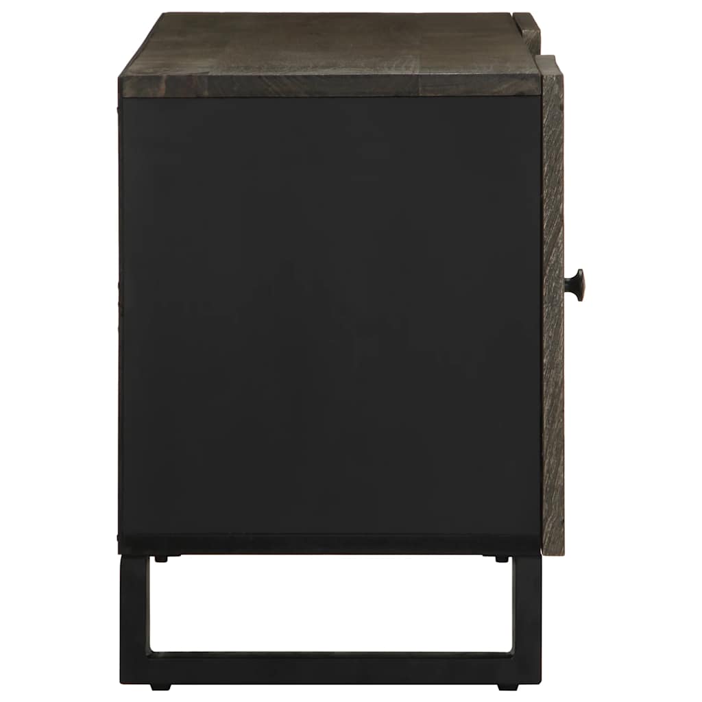 TV Cabinet Black 105x33x46 cm Solid Wood Mango