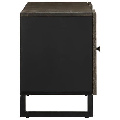 TV Cabinet Black 105x33x46 cm Solid Wood Mango