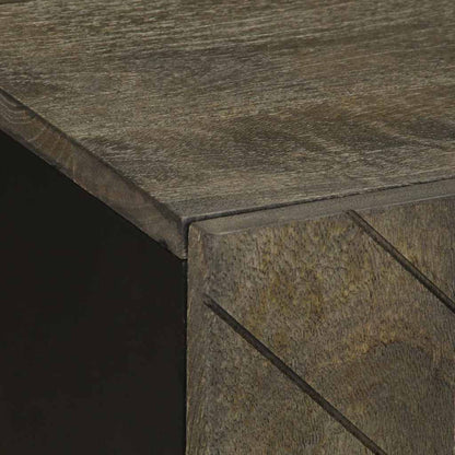 TV Cabinet Black 105x33x46 cm Solid Wood Mango