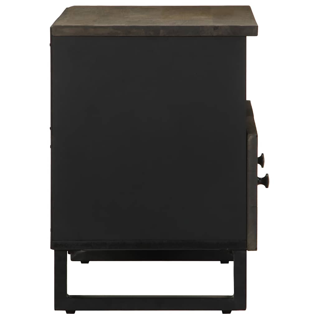TV Cabinet Black 70x33x46 cm Solid Wood Mango