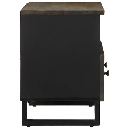 TV Cabinet Black 70x33x46 cm Solid Wood Mango