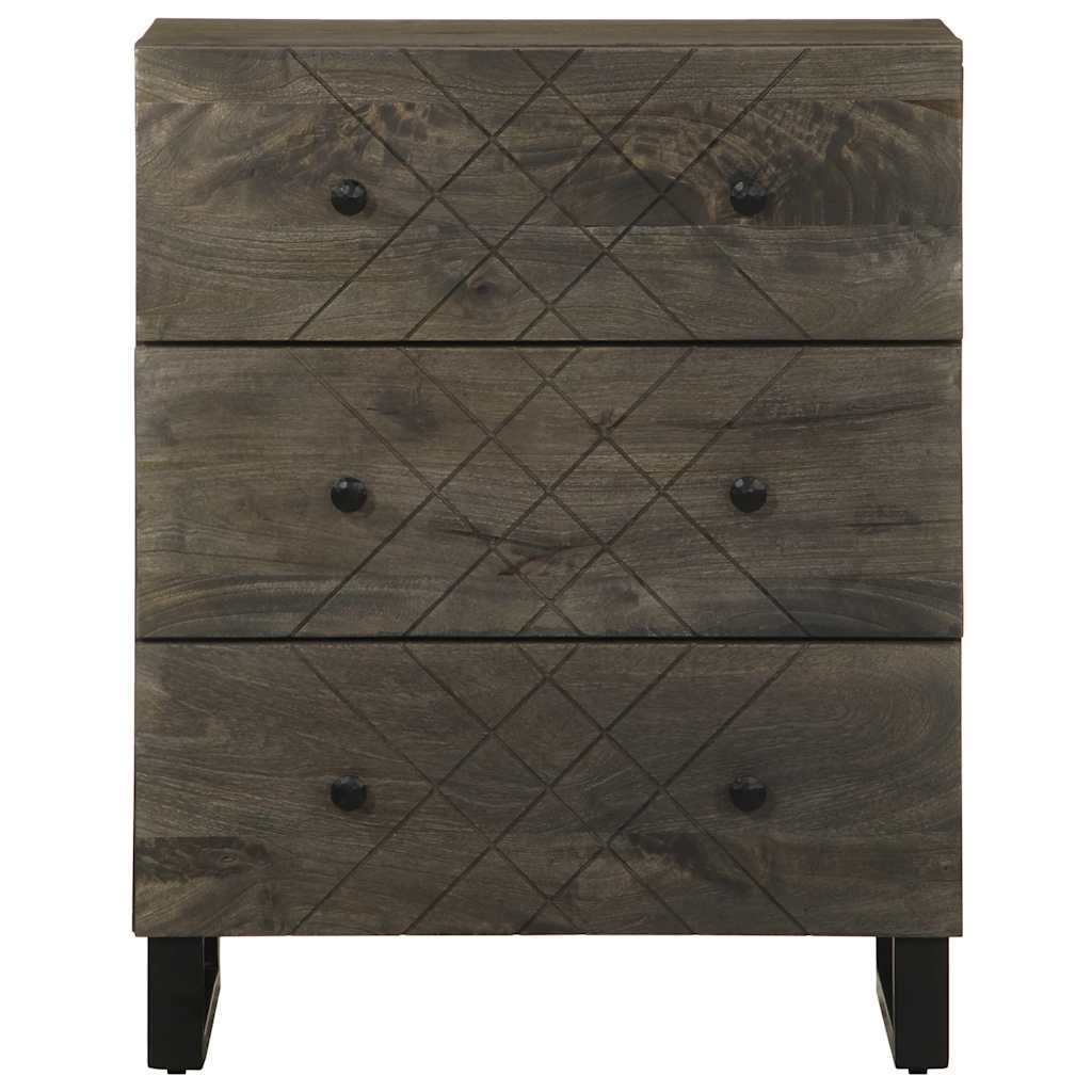 Sideboard Black 60x33x75 cm Solid Wood Mango