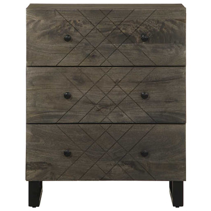 Sideboard Black 60x33x75 cm Solid Wood Mango