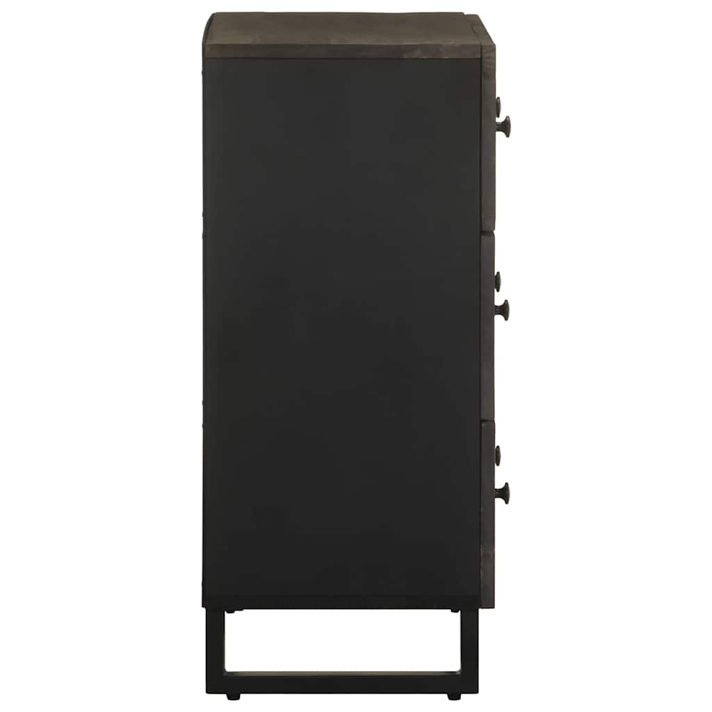 Sideboard Black 60x33x75 cm Solid Wood Mango