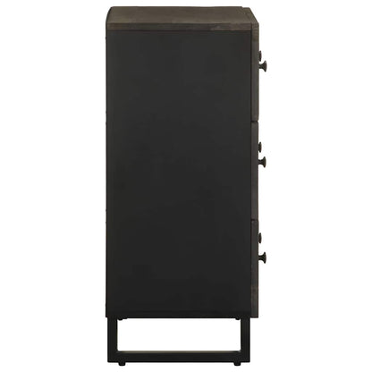 Sideboard Black 60x33x75 cm Solid Wood Mango
