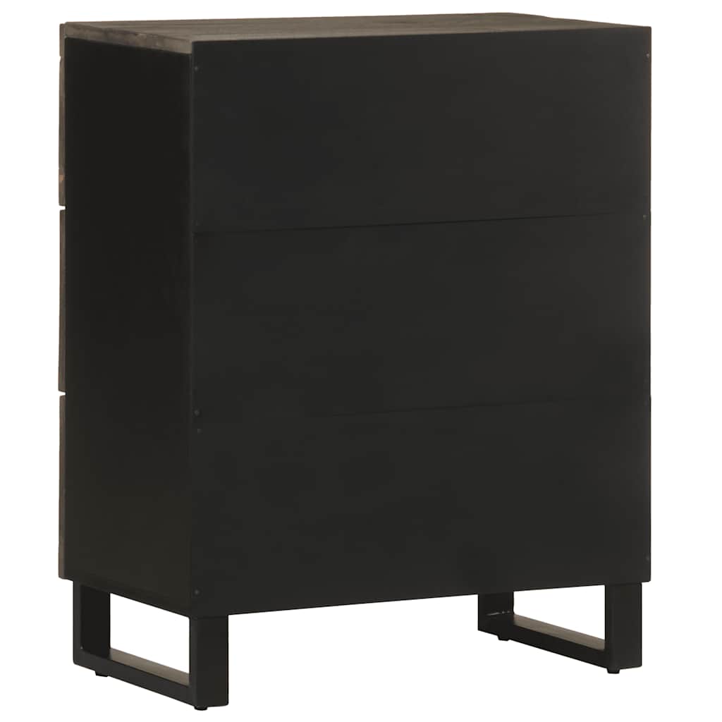Sideboard Black 60x33x75 cm Solid Wood Mango