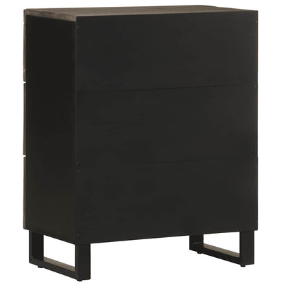 Sideboard Black 60x33x75 cm Solid Wood Mango
