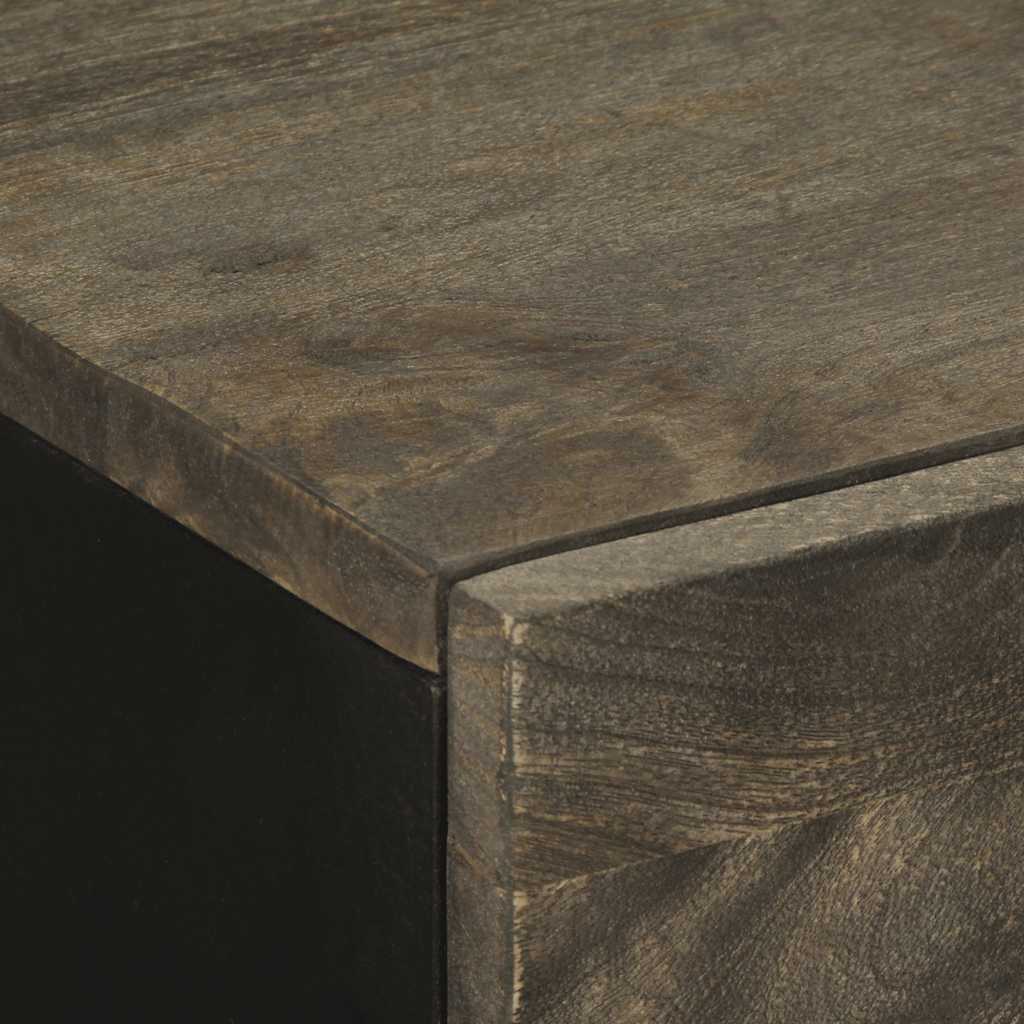 Sideboard Black 60x33x75 cm Solid Wood Mango