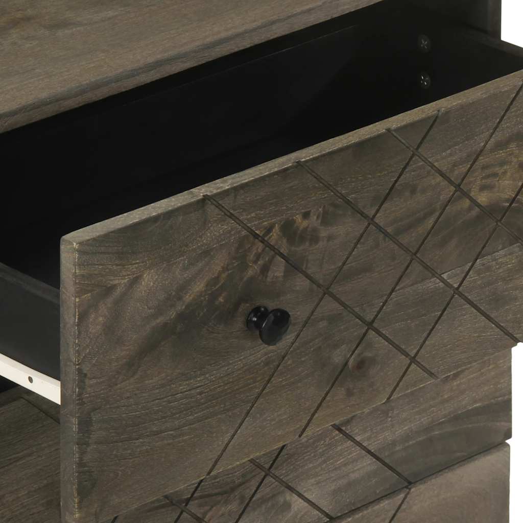 Sideboard Black 60x33x75 cm Solid Wood Mango
