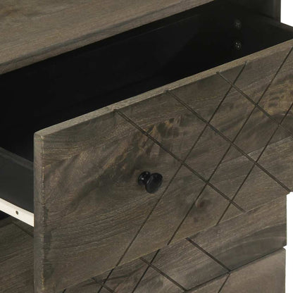 Sideboard Black 60x33x75 cm Solid Wood Mango