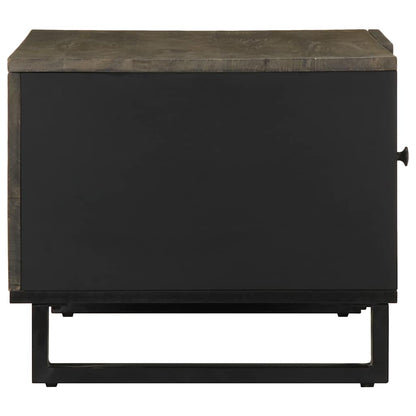 Coffee Table Black 80x50x40 cm Solid Wood Mango