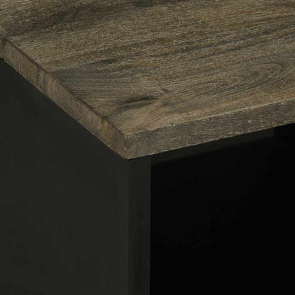 Coffee Table Black 80x50x40 cm Solid Wood Mango