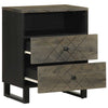 Bedside Cabinet Black 50x33x62 cm Solid Wood Mango