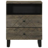 Bedside Cabinet Black 50x33x62 cm Solid Wood Mango